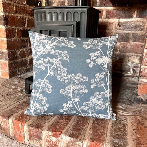 1407 cow parsley indigo linen - 1407.,