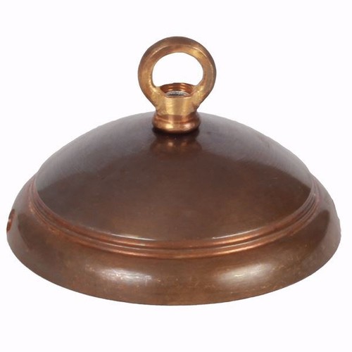 Brass ceiling rose with closed - brass,