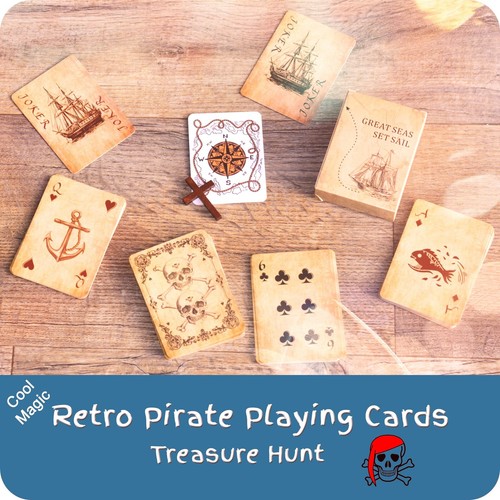 Retro pirate playing cards - pirate,