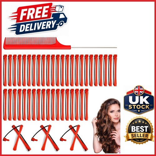 Red plastic hair perm - hair,