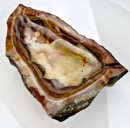 Vintage polished agate - agate, ashtray