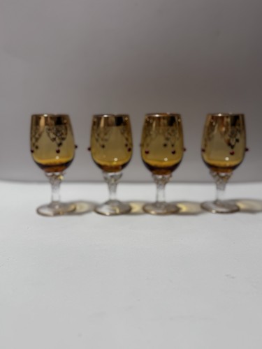 Vintage amber colored cordial - vintage,