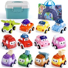 LULULIA Pull Back Cars for 1-2