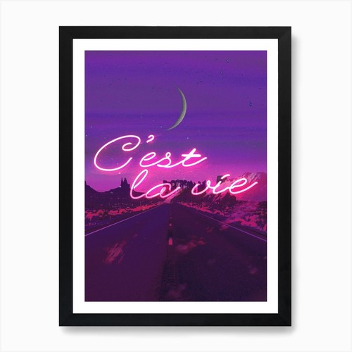 French type neon quote art - neon,