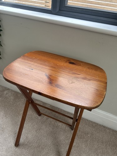 Vintage folding brown - brown, wooden