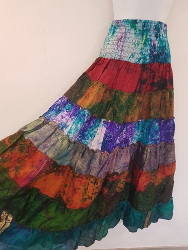 Silk skirt maxi long full - maxi,