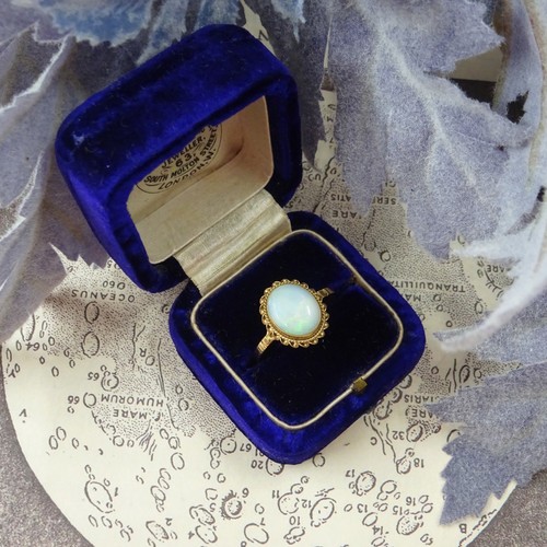 Vintage 9ct gold opal - 9ct,