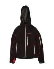 GREAT ESCAPES Womens Crop Hooded Bomber Jacket UK 4 XS Black Polyester DR70