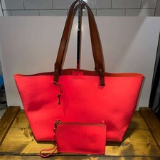 Fossil Rachel Tote Neon Coral