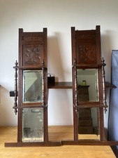 Pair Of Pier Mirrors / Overmantel Mirrors Antique