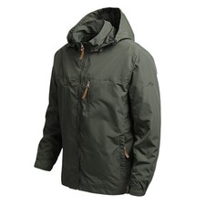Mens Waterproof Windbreaker Rain Jacket Tactical Jacket Hooded Bomber Coats UK