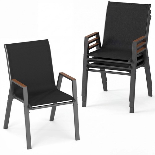 Stackable patio chairs set - stackable,