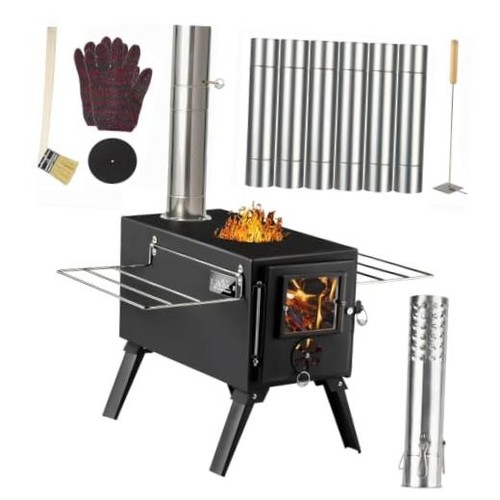 Hot tent stove wood burning - tent,