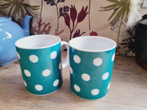 Polka dot mugs sea green - sea,