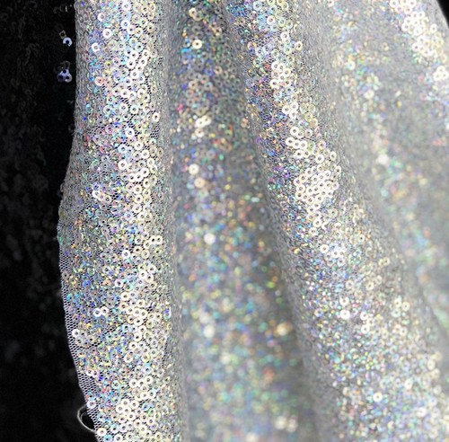 Sequin fabric 3mm glitter - sequin,