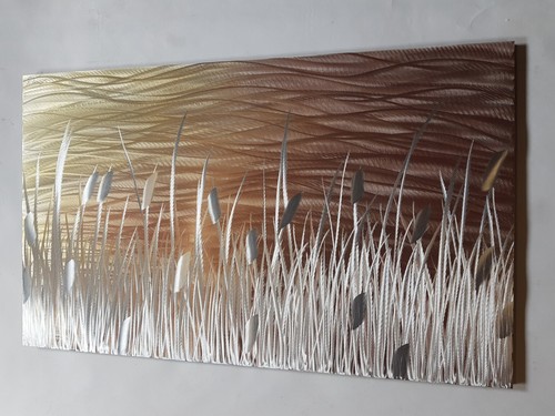 Modern abstract metal wall