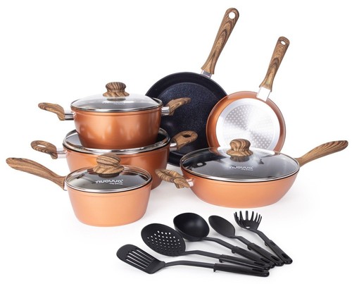 Copper cookware collection - cookware,