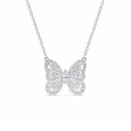 Beers butterfly pendant - butterfly, pendant-18k