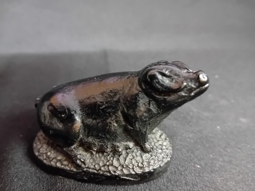 Welsh coal pig figurine - coal, figurine.