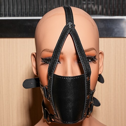 Faux leather head harness - leather,