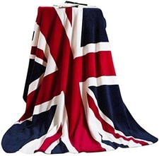Union Jack Flag Fleece Throw