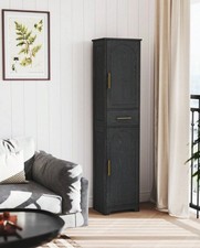 Black Tall Bathroom Cabinet