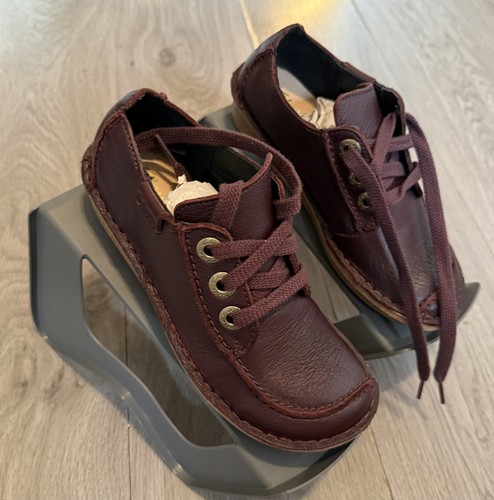 Clarks purple leather funny - leather,