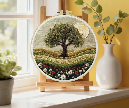 Embroidery kit the tree - kit, full