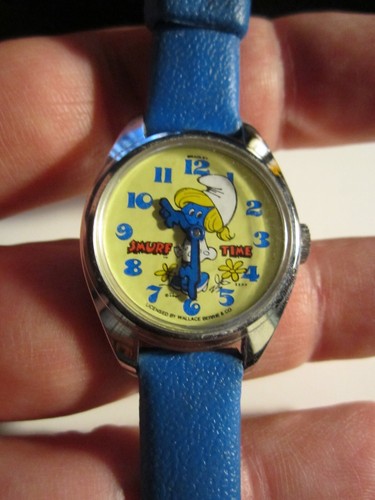 Vintage smurf time watch - smurf,