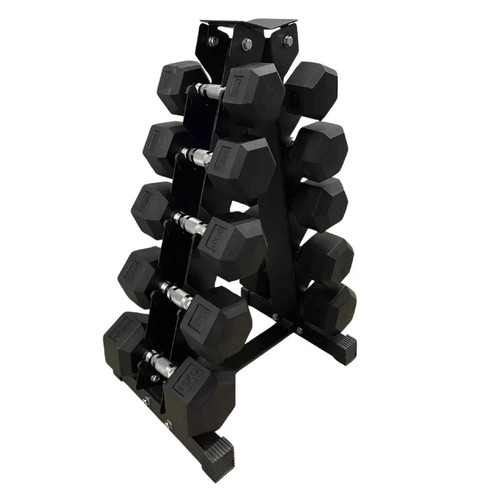 Hex dumbell set with rack - set,
