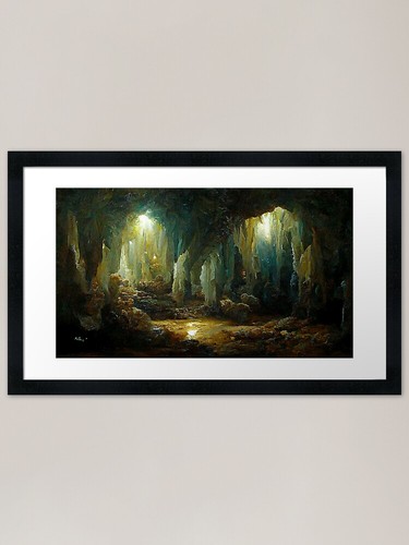 Cave caverns framed art - framed,