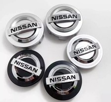 4x Silver/Black 60mm Plastic