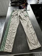 Adidas Originals Adicolor 70s Track Pants Medium Cream Green Monogram Bottoms