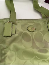 Coach Large Green Signature C