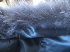 100% Real fox fur vest - Navy Blue
