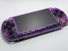 Sony PSP 3000 Console - Transparent Purple  W/ original black buttons and batt
