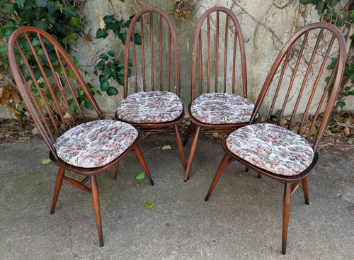 Vintage ercol dining chairs - chairs,