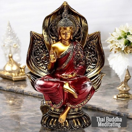 Red gold thai buddha - red, &
