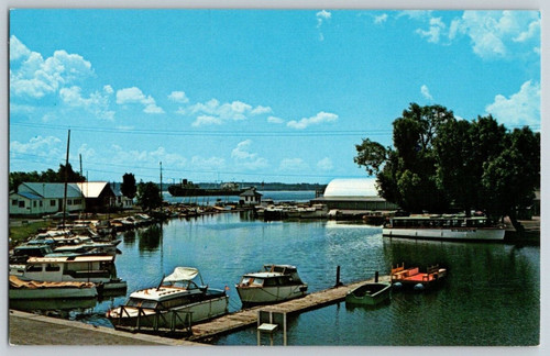 Vintage postcard small boat - vintage,