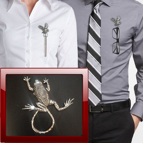 Leaping frog c11 brooch drop - brooch,
