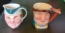 Minature Toby Jugs X2 Sandland Ware - Hand painted