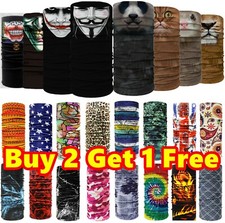 Women Men Face Cover Neck Gaiter Warmer Mask Snood Balaclava Bandana Tube Scarf