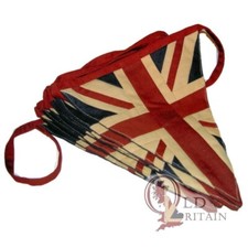 Wovenmagic Union Jack Bunting - High Quality Sewn Cotton 9 Flags - 4 Meters Long