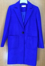 A Beautiful Miss Selfridge Wool Mix Coat Cobalt Blue Size 8 NBWT