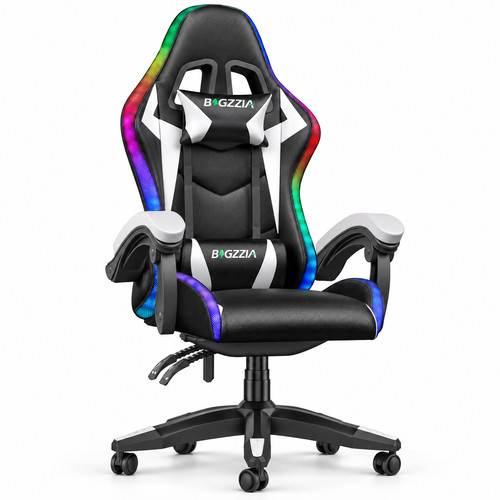 Rgb gaming chair - white, colour