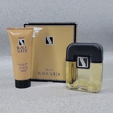 Vintage 1980s Avon Black Suede