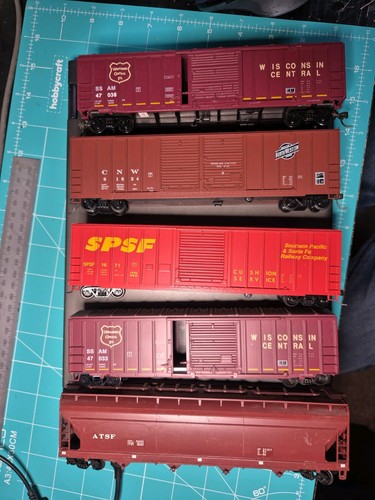 50ft boxcars american - ho, (