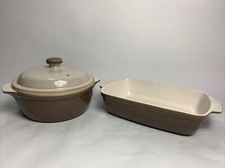 Denby Jet Grey Covered Handled Casserole And Dish [J1-35]