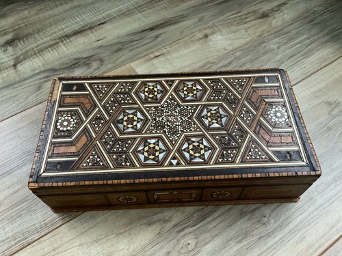 Vintage inlaid wooden - vintage,