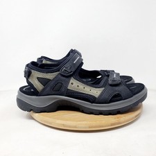 Ecco Yucatan Sandals Womens 40 Black Shoes Walking Hiking Straps Casual Outdoor